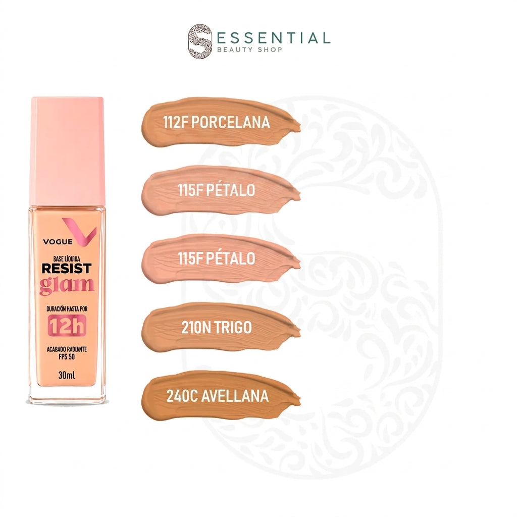 Base Líquida 12 horas con FPS VOGUE Resist 30ml