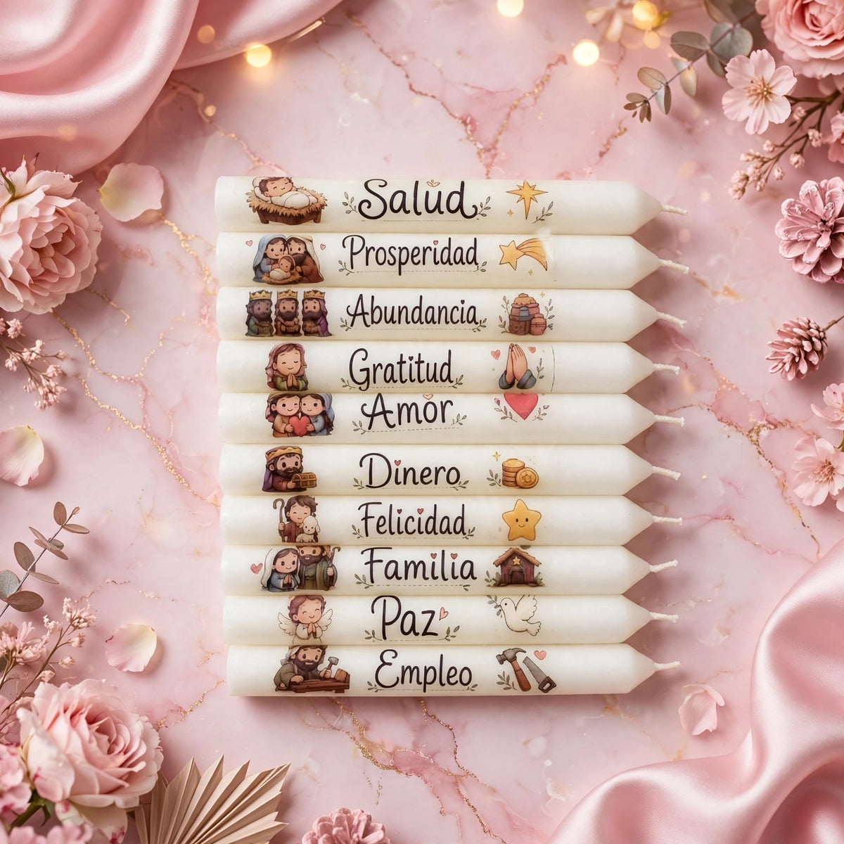 Velitas 10 deseos gratitud navideña