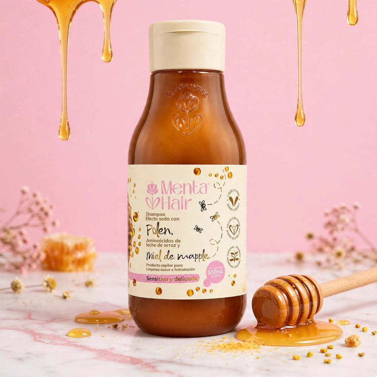 Shampoo Miel de Mapple Efecto Seda X550ml