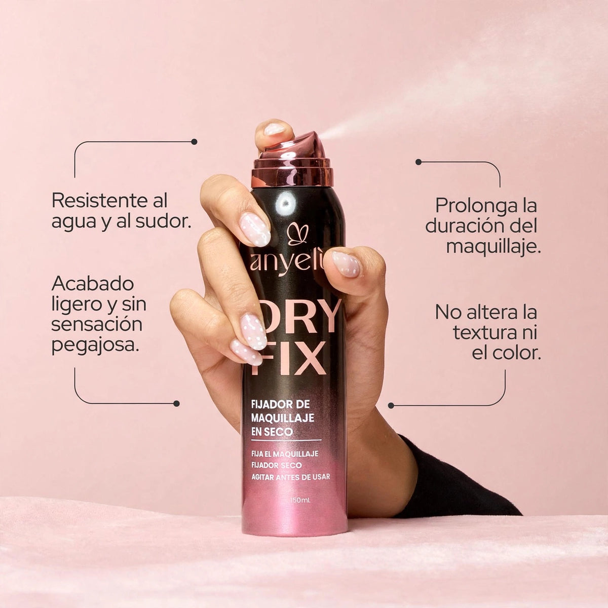 DRY FIX fijador de Maquillaje En seco Anyeluz