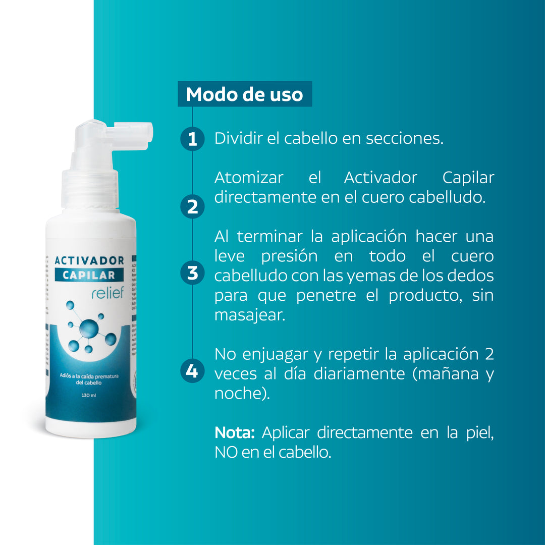 Loción capilar relief