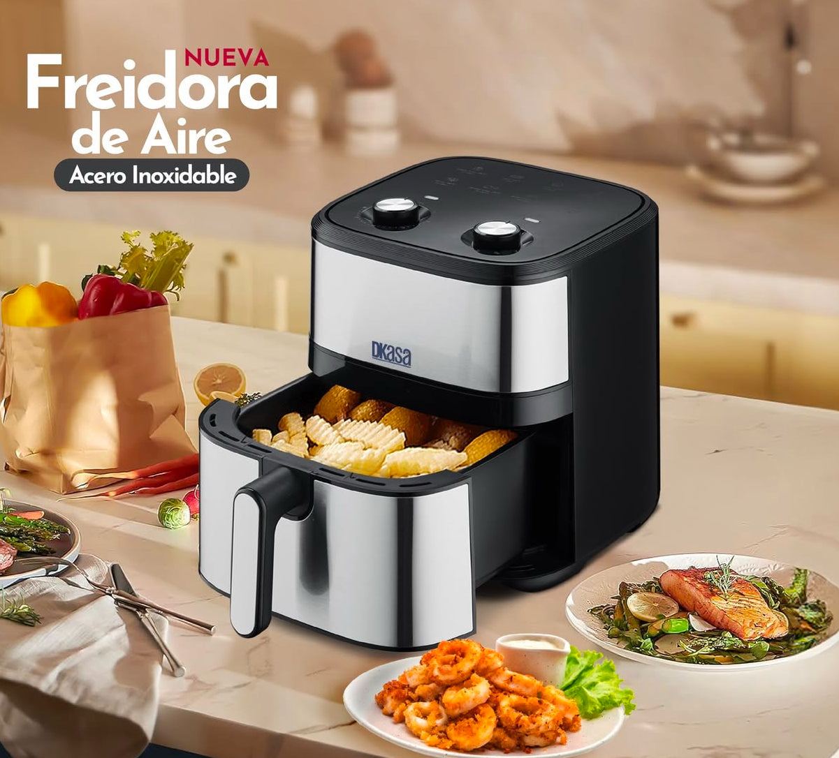 Freidora 5.5L Dkasa
