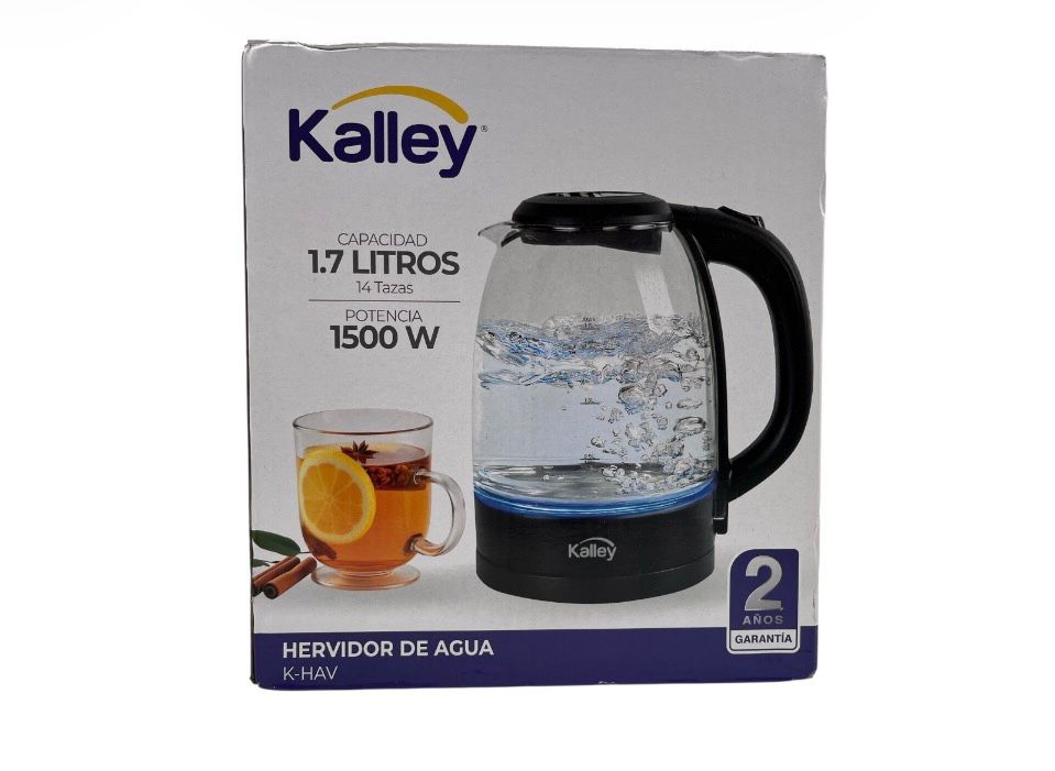 Hervidor de agua de vidrio 1.7 L Kalley