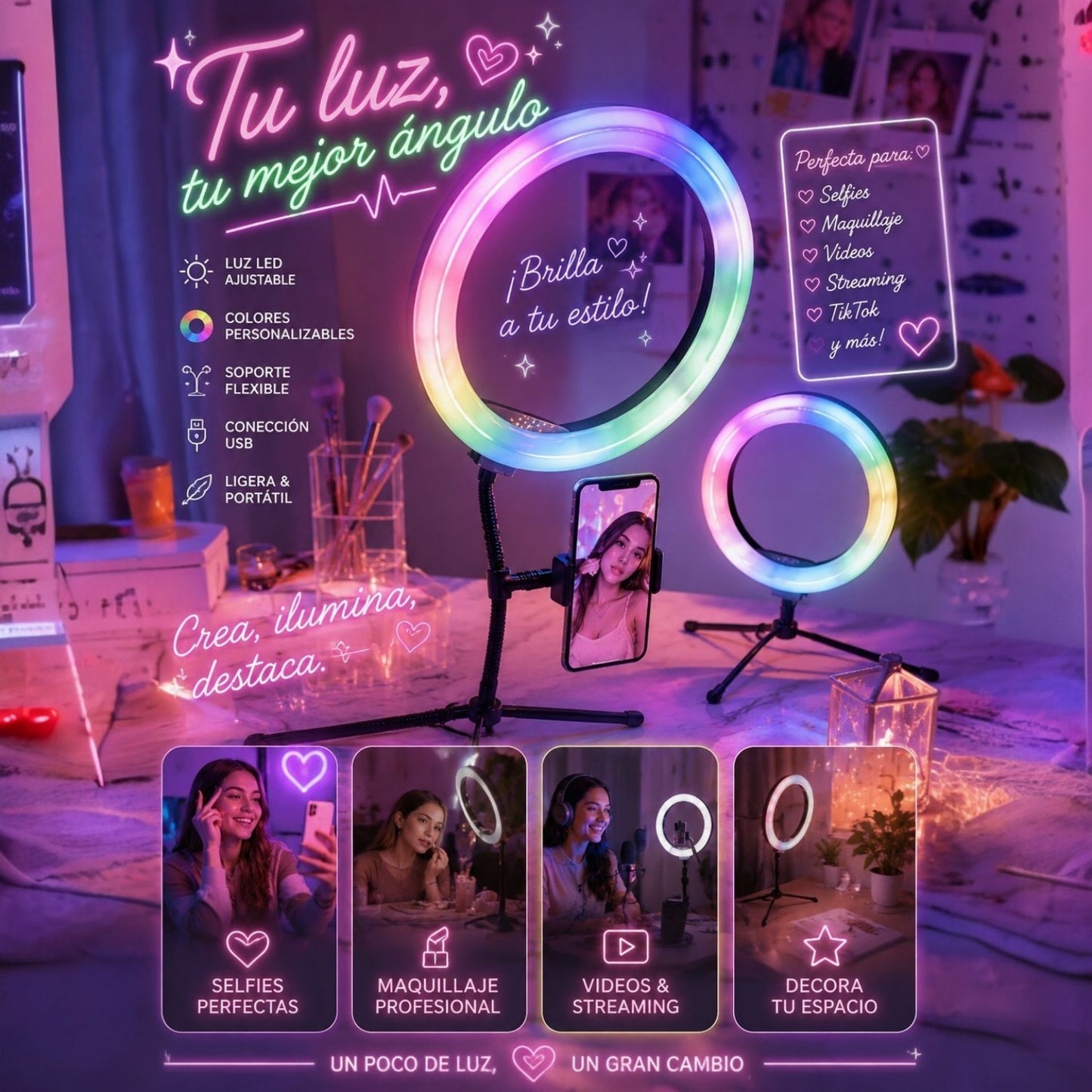 AROS DE LUZ GRANDE Y PEQUEÑO