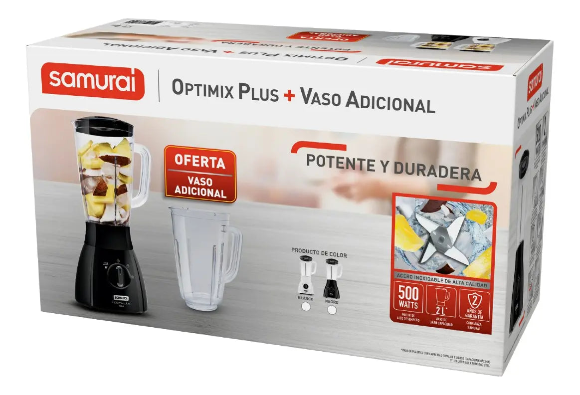 Olla Licuadora Samurai Optimix Plus + Vaso Adicional