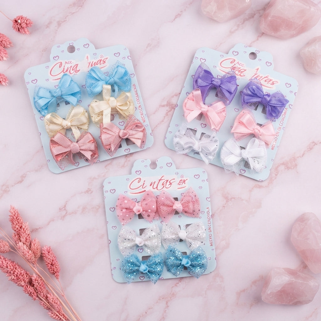 Mini pinzas de lazos x3