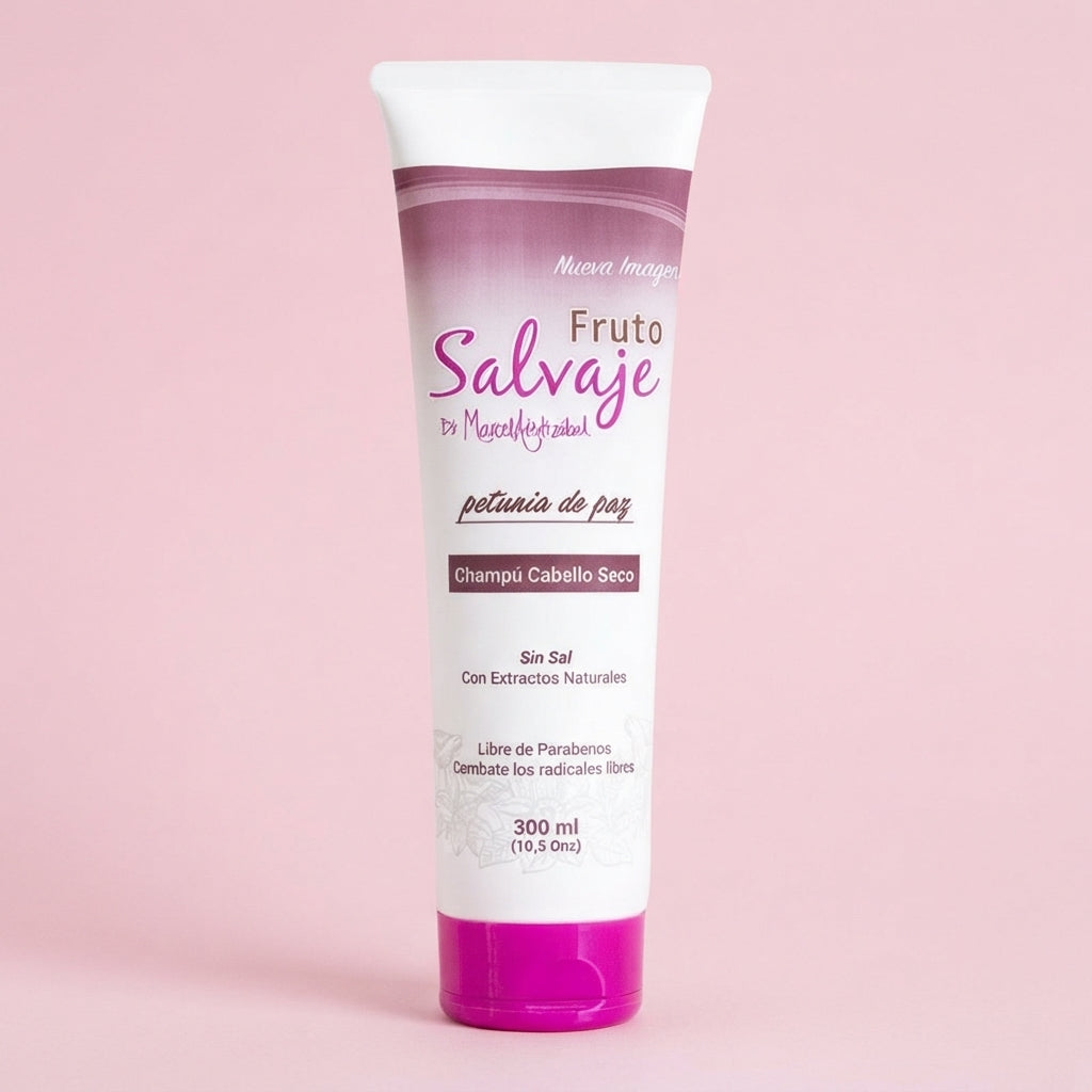 Champú cabello seco petunia de paz fruto salvaje