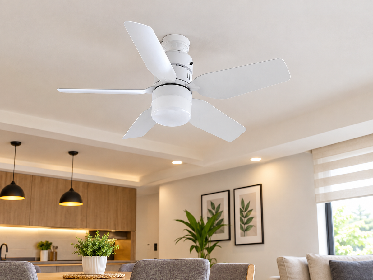 Ventilador de techo con bombilla