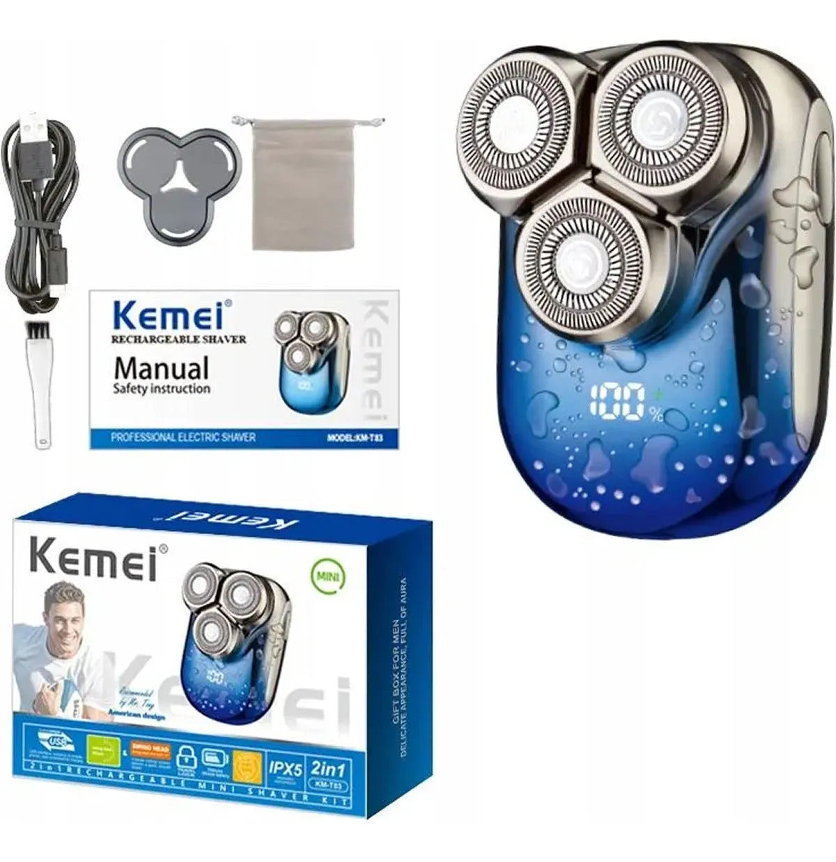 Afeitadora shaver kemei KM-T83