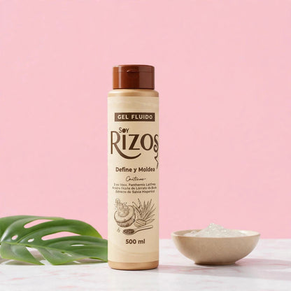 Gel Fluido - rizos  Definición Control Y Brillo 500 ML soy rizos
