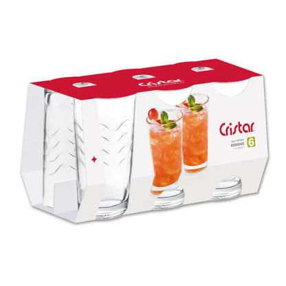 Vasos Ondas Cristar x6