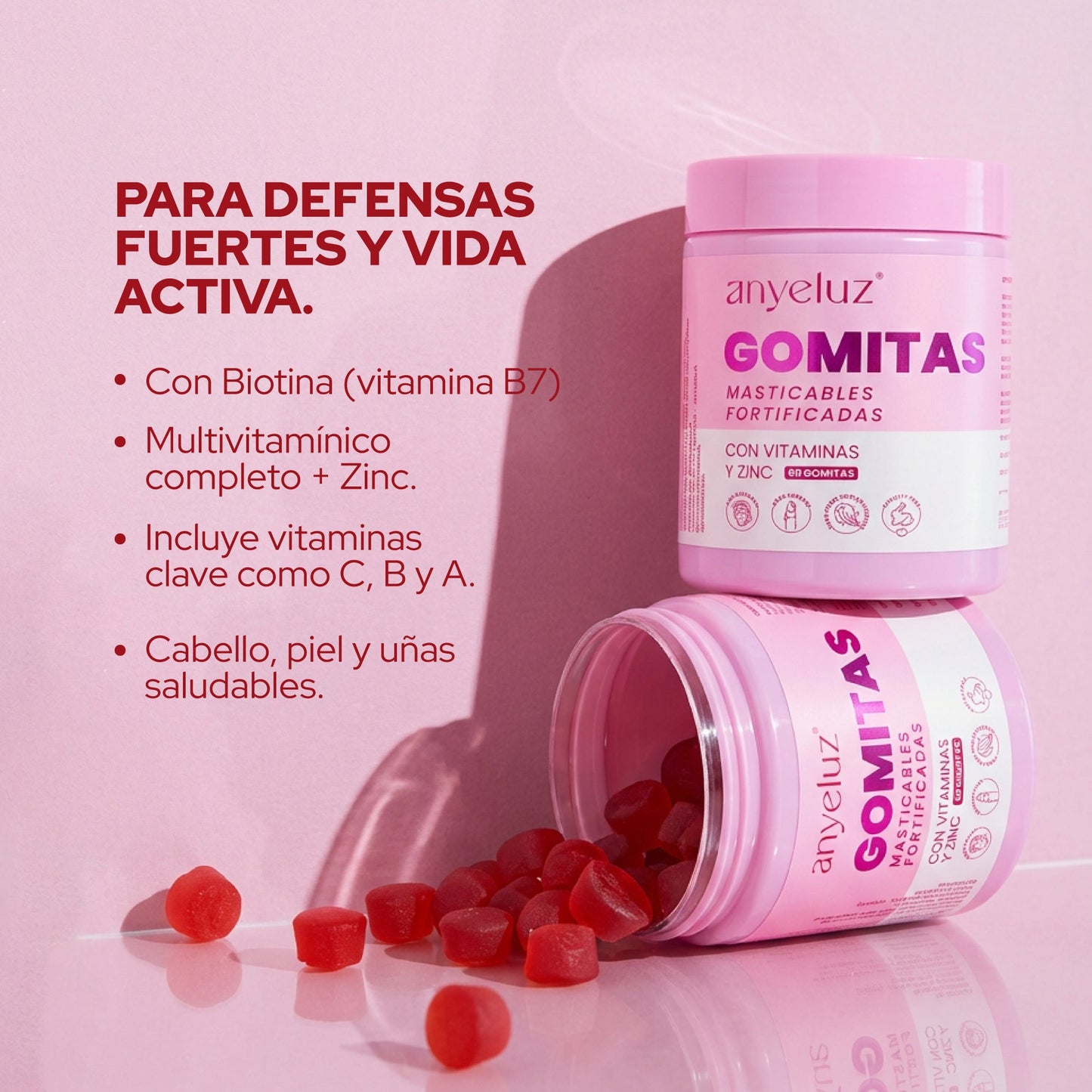 Gomitas masticables fortificadas