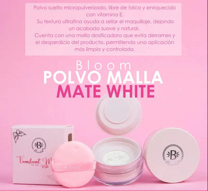 Traslucent Mini Matte Polvo  Suelto bloomshell