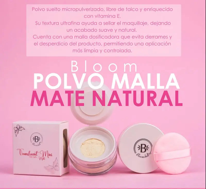 Traslucent Mini Matte Polvo  Suelto bloomshell