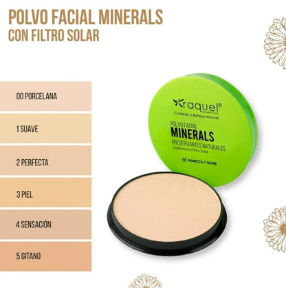 Polvo Compacto  traslúcido Minerals Con Caléndula Raquel