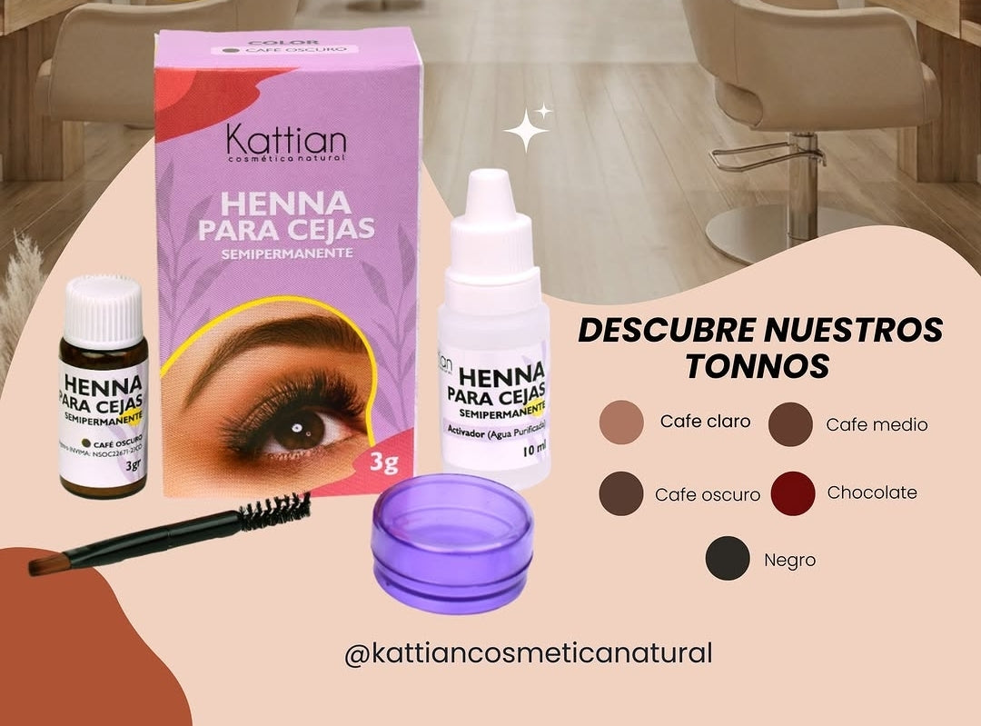 Henna para cejas kattian