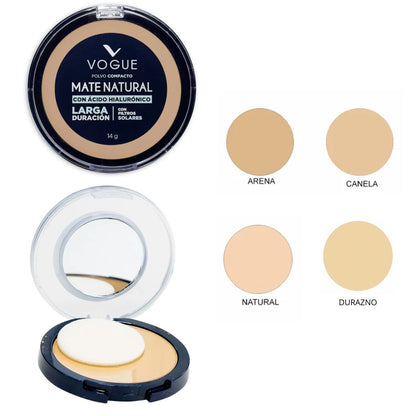 Polvo compacto Vogue matte natural , Larga duración