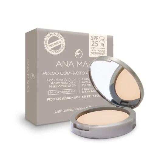 Polvo Compacto Aclarante y Humectante Ana María