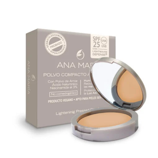 Polvo Compacto Aclarante y Humectante Ana María
