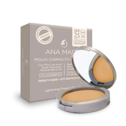Polvo Compacto Aclarante y Humectante Ana María