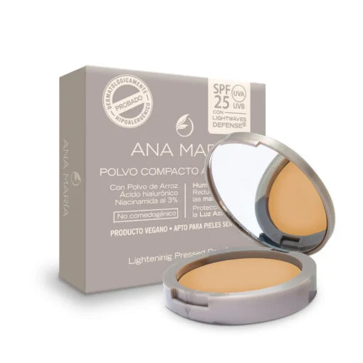 Polvo Compacto Aclarante y Humectante Ana María