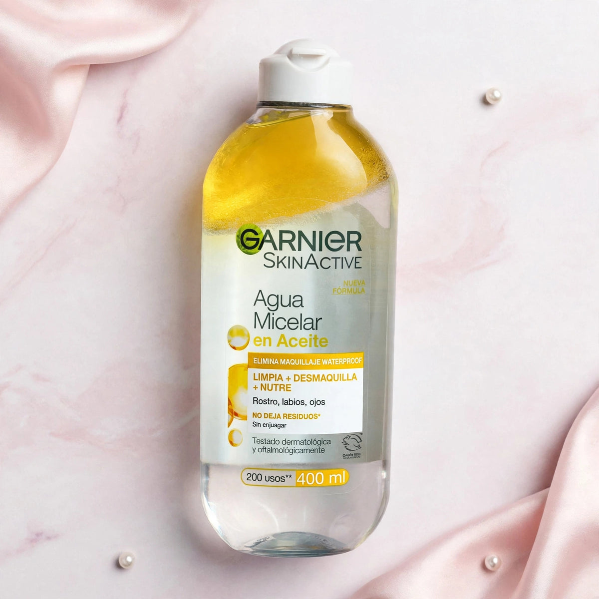 Agua micelar en aceite garnier