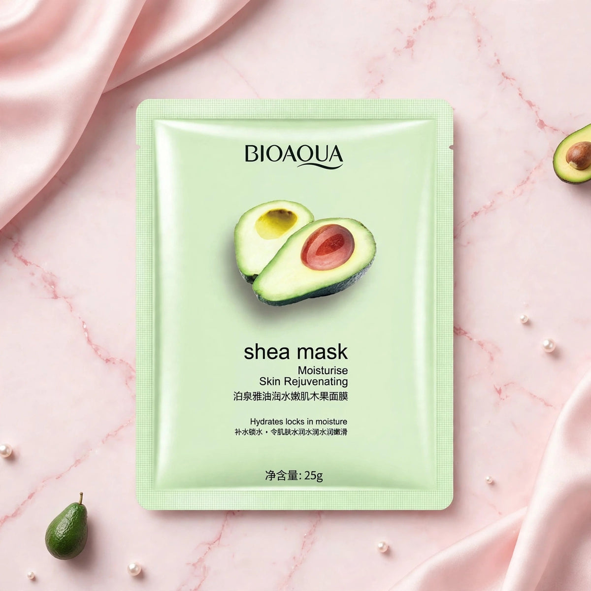 Mascarilla en velo bioaqua aguacate