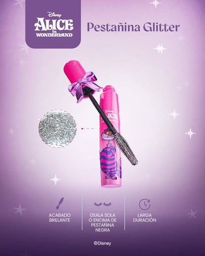 Pestañina con glitter Alice in Wonderland Disney Melu