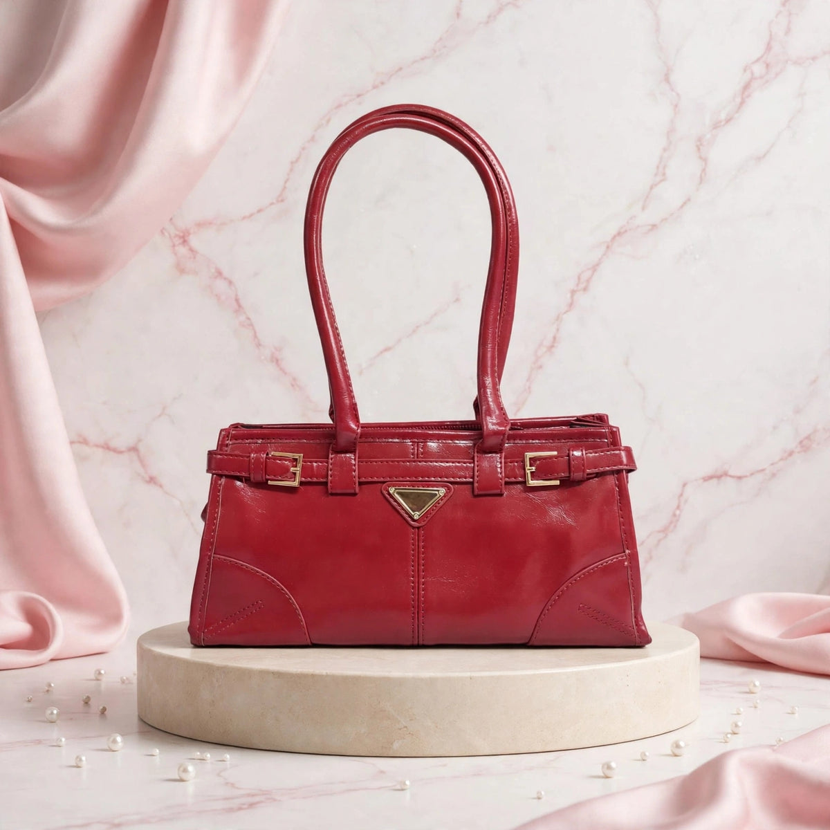 Bolso de mano rojo