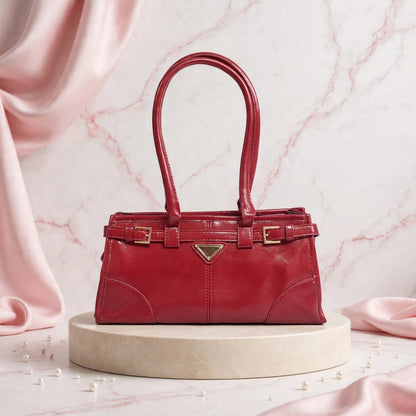 Bolso de mano rojo