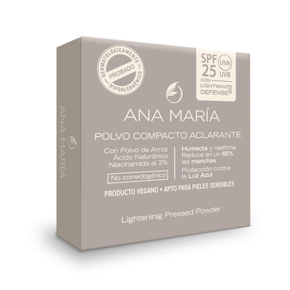 Polvo Compacto Aclarante y Humectante Ana María