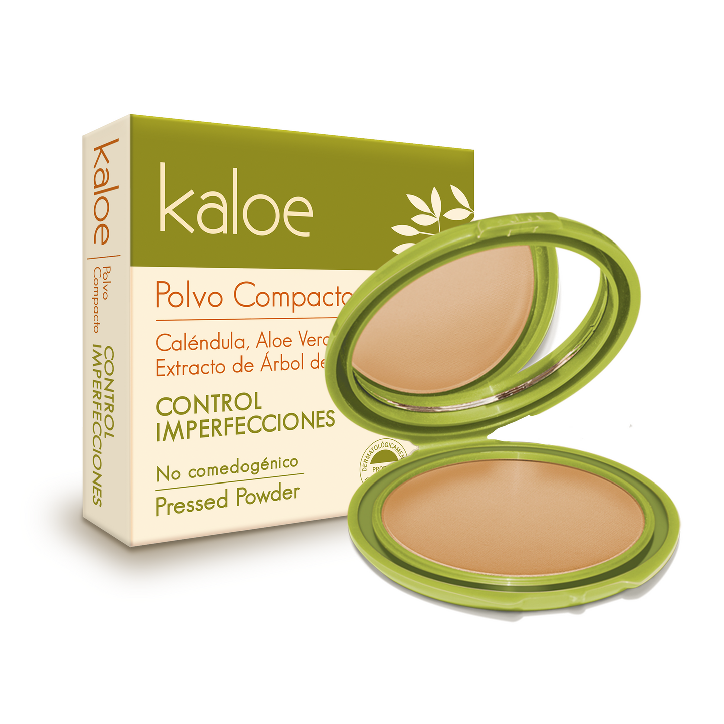 POLVO COMPACTO CONTROL IMPERFECION KALOE  ESTRACTO DE ARBOL DE TĖ  ANA MARÍA