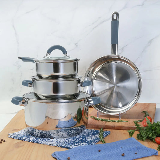 Bateria 7 Piezas en Acero Inoxidable Home Elements