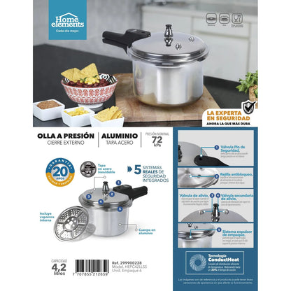 OLLA A PRESION 4.2 LITROS HOME ELEMENTS
