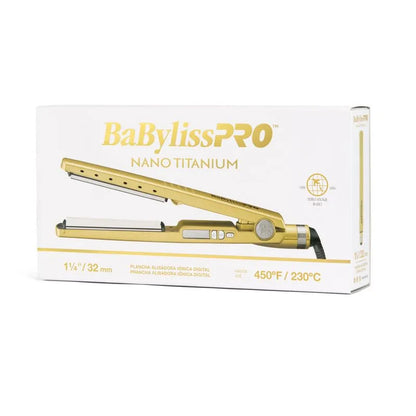 Plancha BabyLiss Pro Nano Titanium Dorada