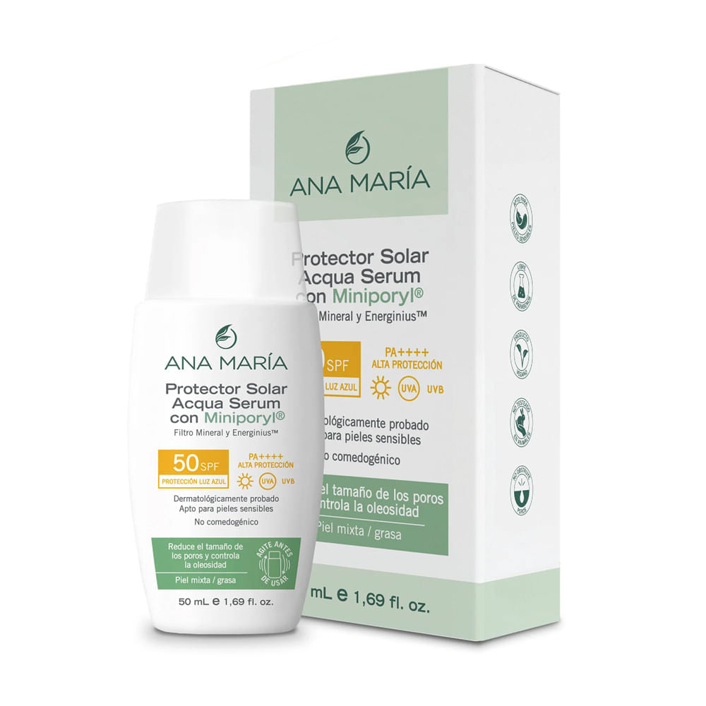 Protector solar Aqua sérum Miniporyl sin color, Ana María