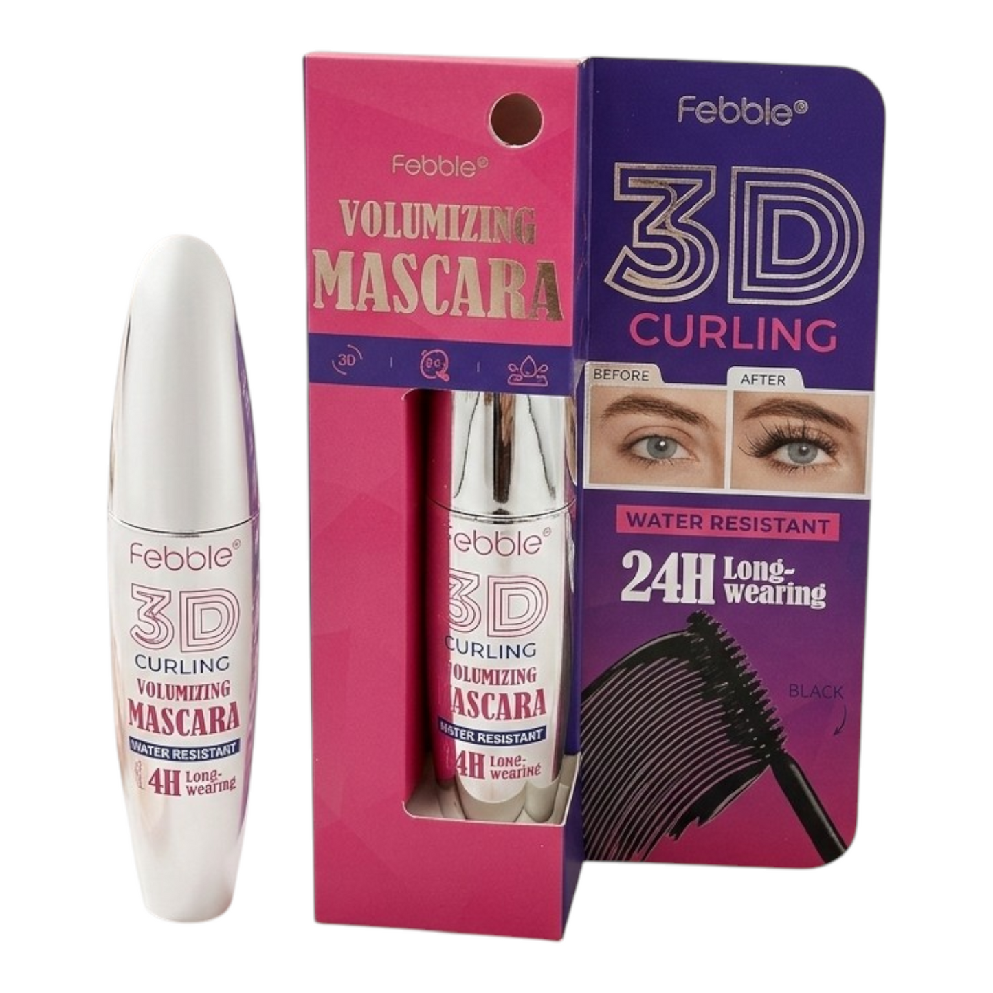 Masca de pestañas 3D curling volumizing  febble