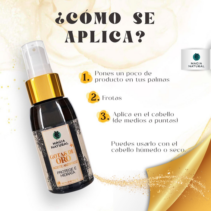 Gotas de Oro Aceite Antifrizz de Magia Natural