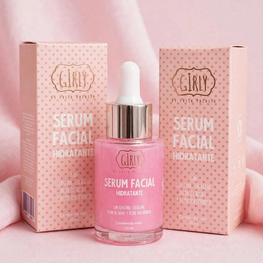 Serum Facial Hidratante con Elastina ,colágeno ,Aguade rosas Girly