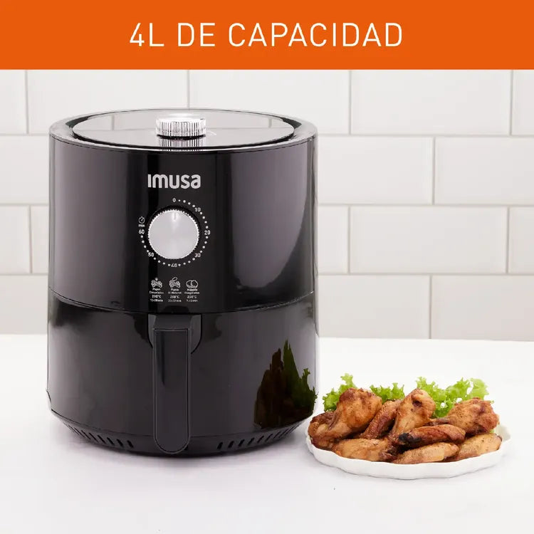 Freidora IMUSA Ultra 4L Negra