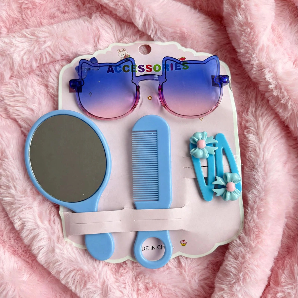 Accesorios Gafas para niñas+ pinzas + peine + espejo