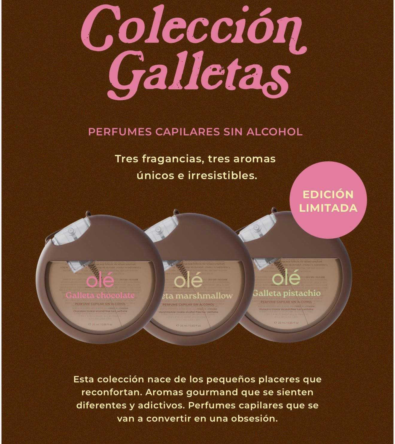 Perfume capilar colección Galleta marshmallow olé