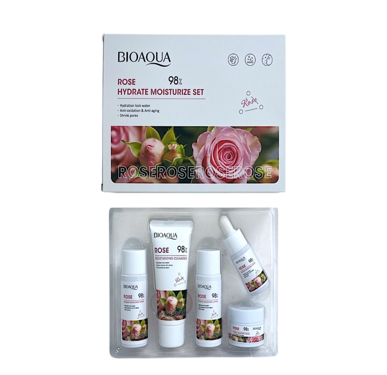 Mini kit de Rose Hidrating Moisturizing  BIOAQUA
