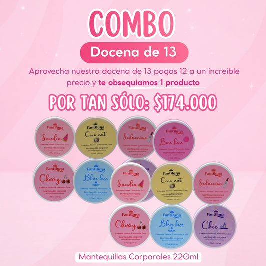 Combo Docena de 13 Mantequillas Corporales
