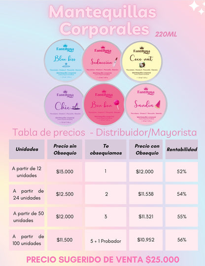 Mantequillas Corporales al por mayor