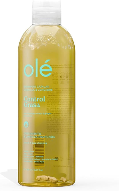 Shampoo cebolla, jengibre, apio Antigrasa