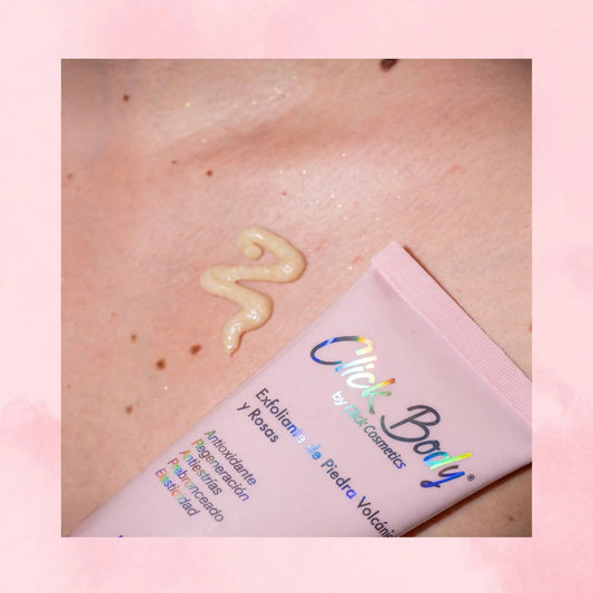 Exfoliante de piedra volcánica y Rosas