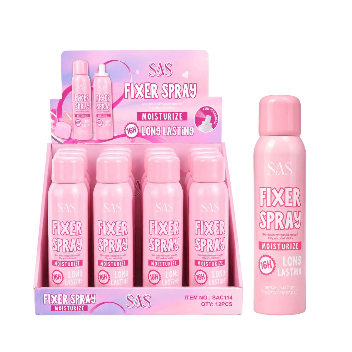 FIJADOR DE MAQUILLAJE FIXER SPRAY 16H ROSAD SAS