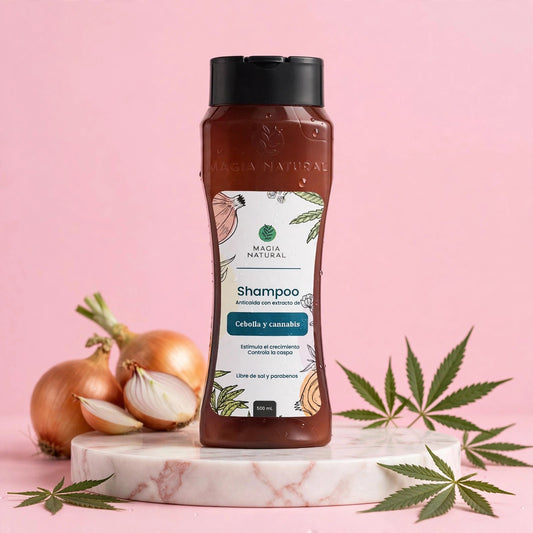shampoo con extracto de cebolla y cannabis Magia Natural