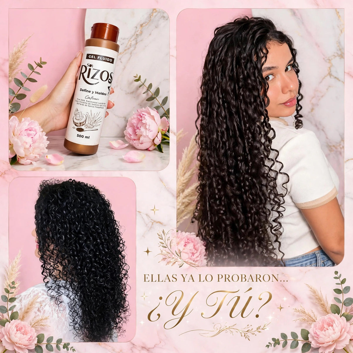 Gel Fluido - rizos  Definición Control Y Brillo 500 ML soy rizos